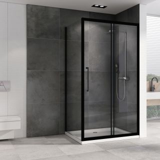 Душевой уголок ABBER Schwarzer Diamant AG30130BH-S60B 130x60см чёрный